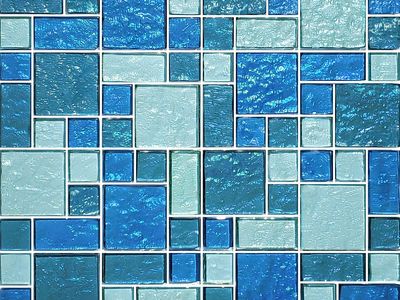 22 Sheets: Premium Galaxy Blue Blend Glass Mosaic Tile (1" x 2") — Face-Mounted!