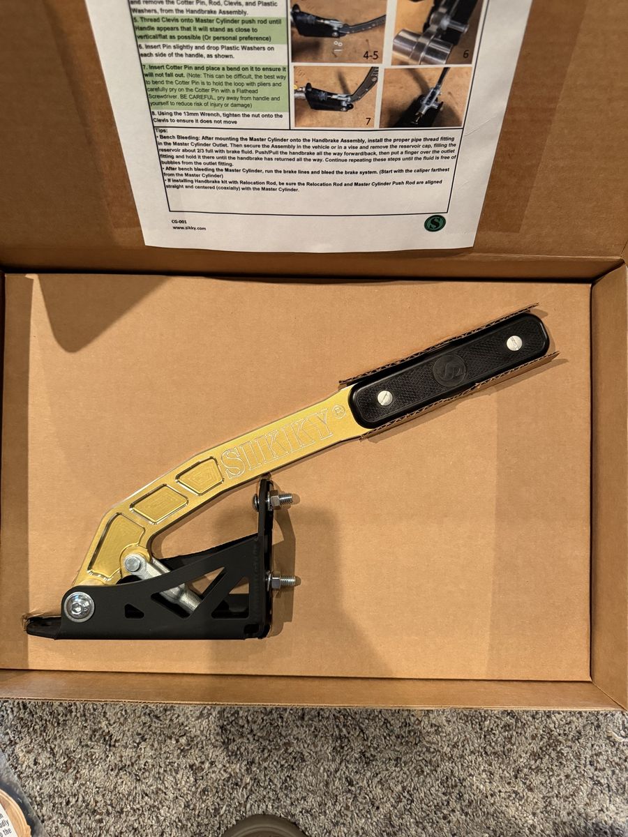 Sikky HEB-1-13 Pull-Back Style Hydraulic Handbrake Gold with Wilwood Master Cylinder