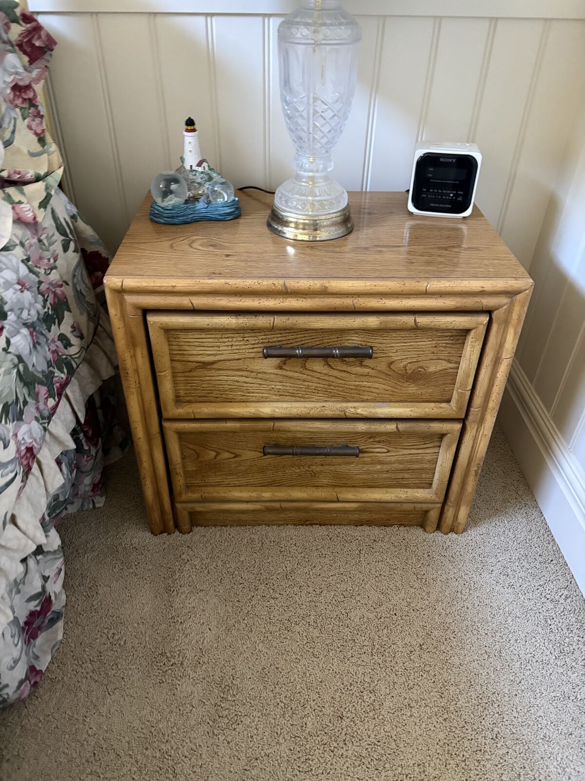 Set of 2 Lea Furniture Faux Bamboo nightstand end tables $600 cash/venmo in Draper