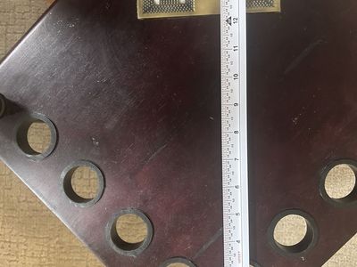 Billiards Pool Cue Rack Corner Style Wood with Scorekeepers - Used