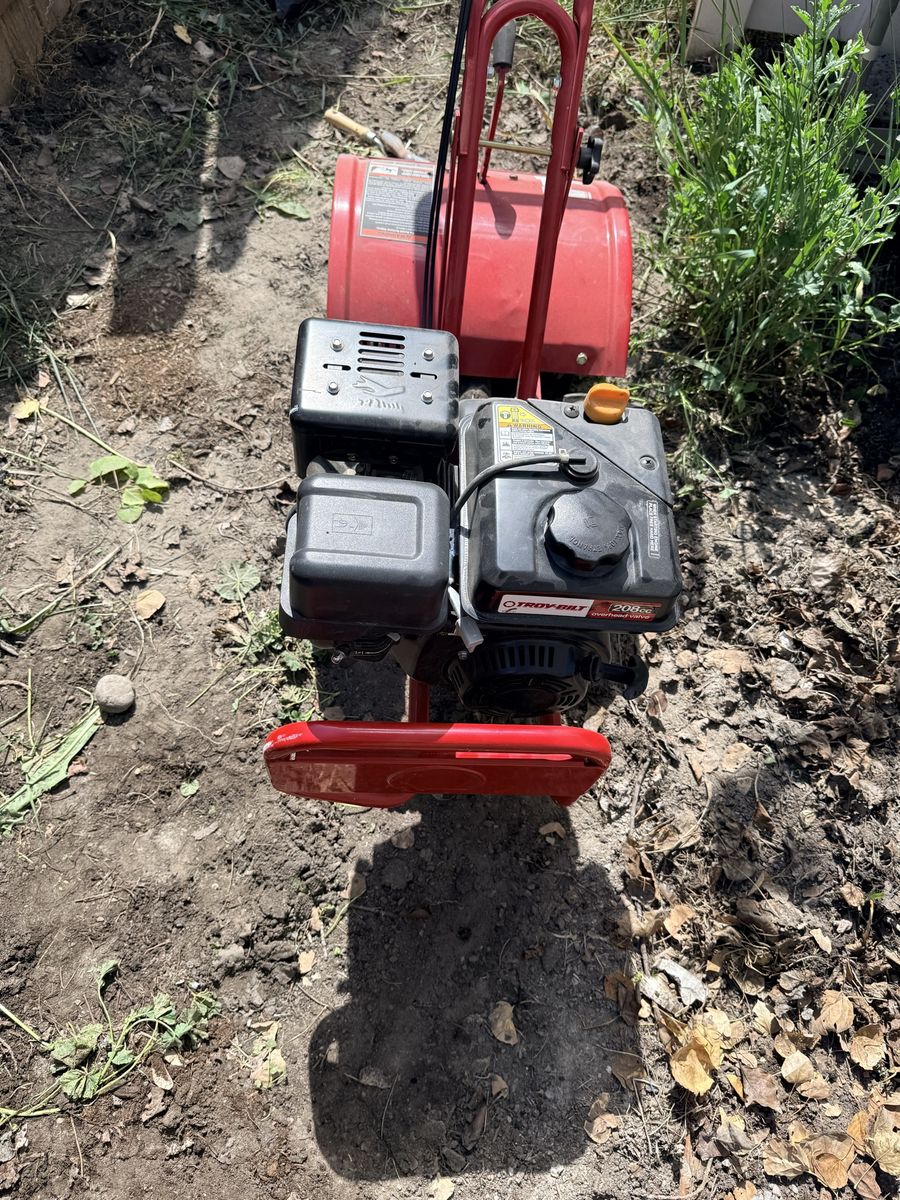 Troy-Bilt 208cc Red Garden Tiller Cultivator - Powerful and Reliable