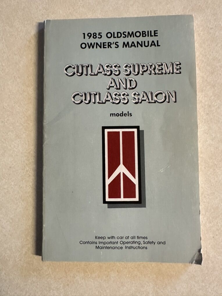 1985 Oldsmobile Cutlass Supreme Owners Manual