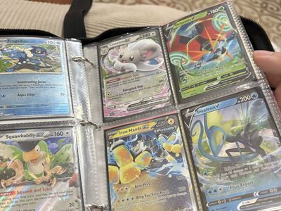 Pokemon Card Binder with 124 Holo Cards - Near Mint Condition, Assorted Sets