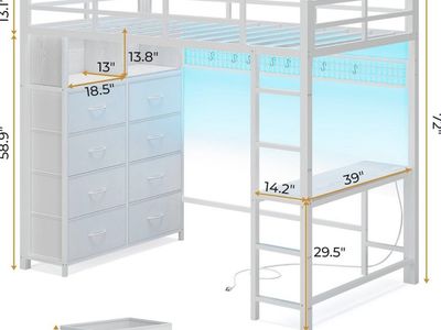 Twin size loft bed