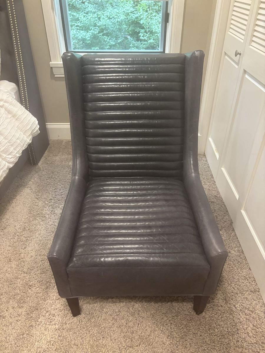 Gray Leather Chair
