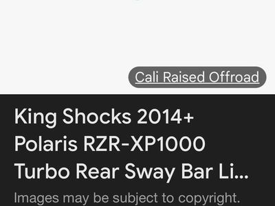 Polaris King rzr rear Sway Bar Link Shocks