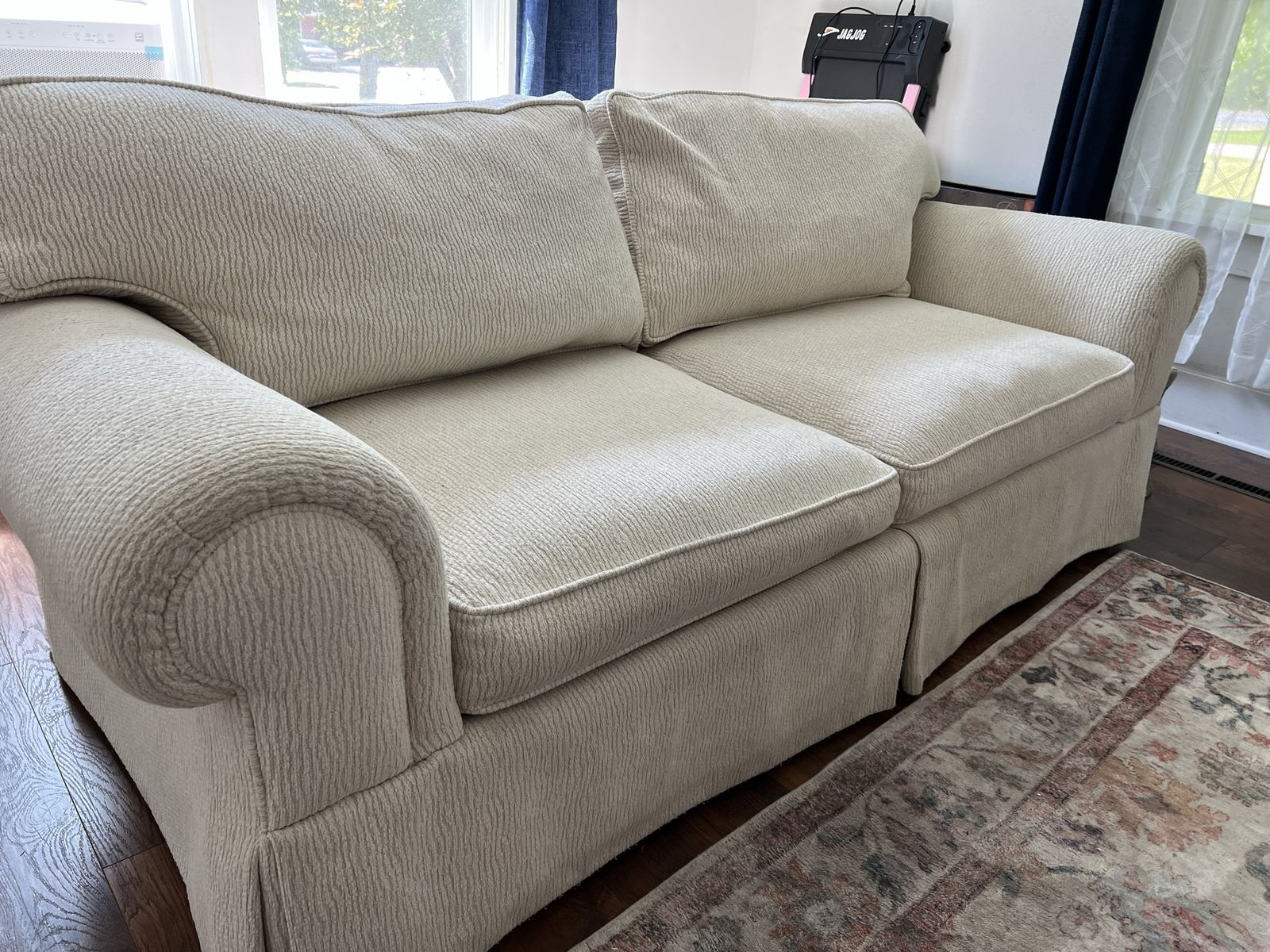 Matching cream white couch and chair