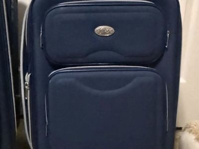 Gen X Blue 20-Inch Carry-On Upright Suitcase Softside Luggage