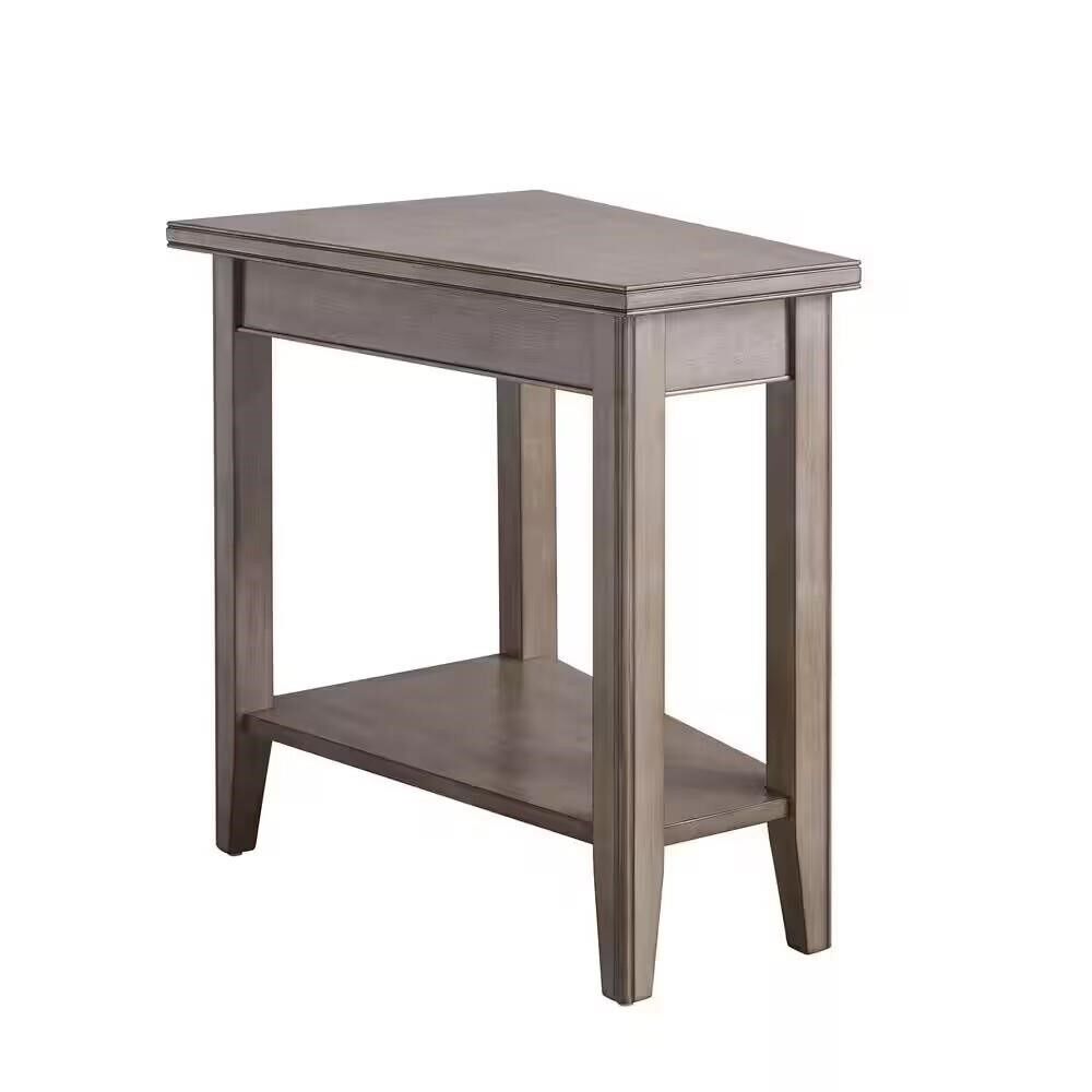 The Laurent Smoke Gray Wood End Table