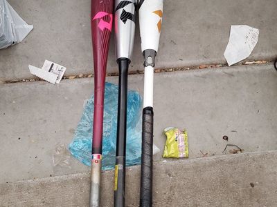 3 used demarini baseball bats