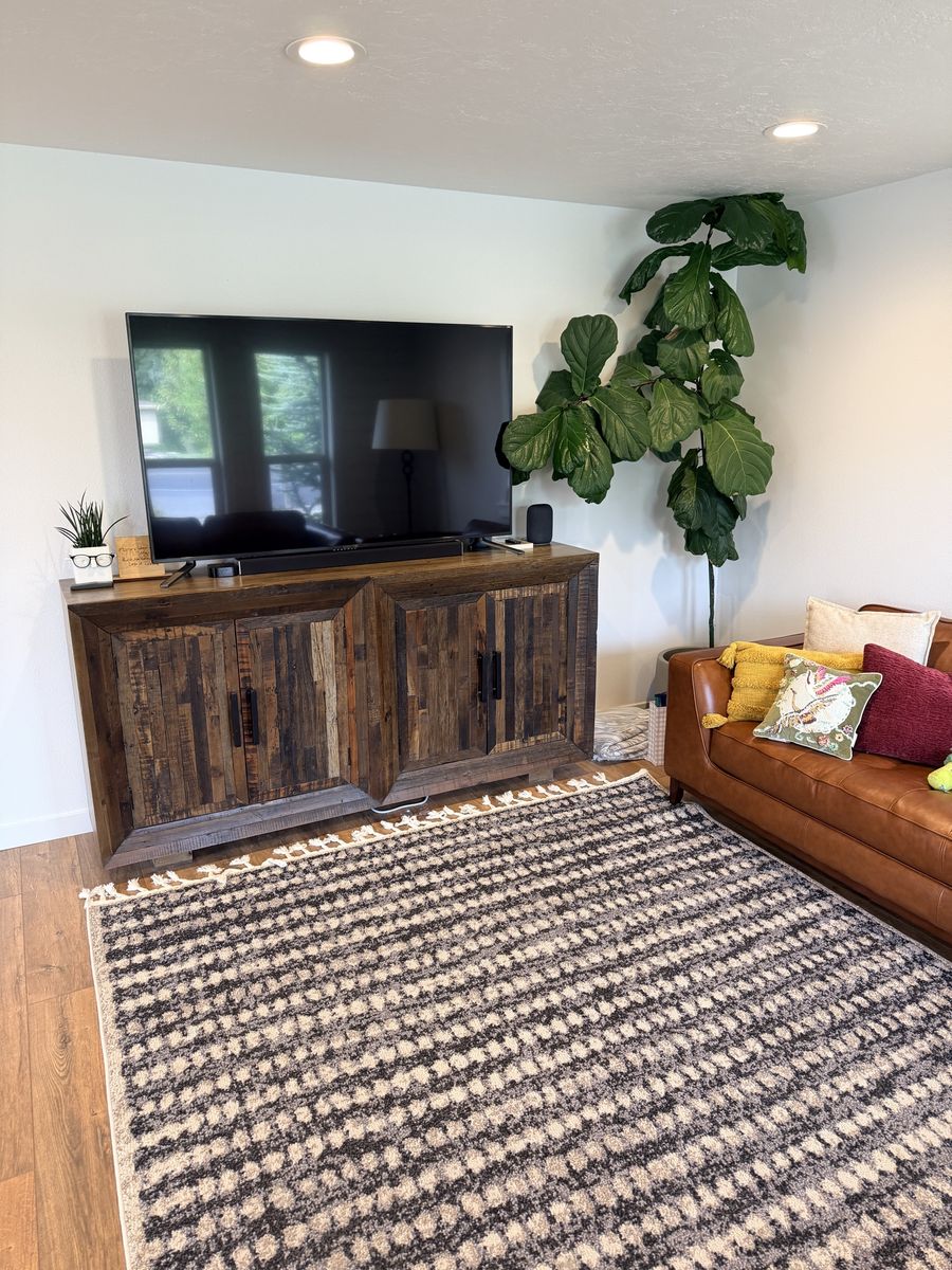 Solid wood tv stand from Downeast Furniture