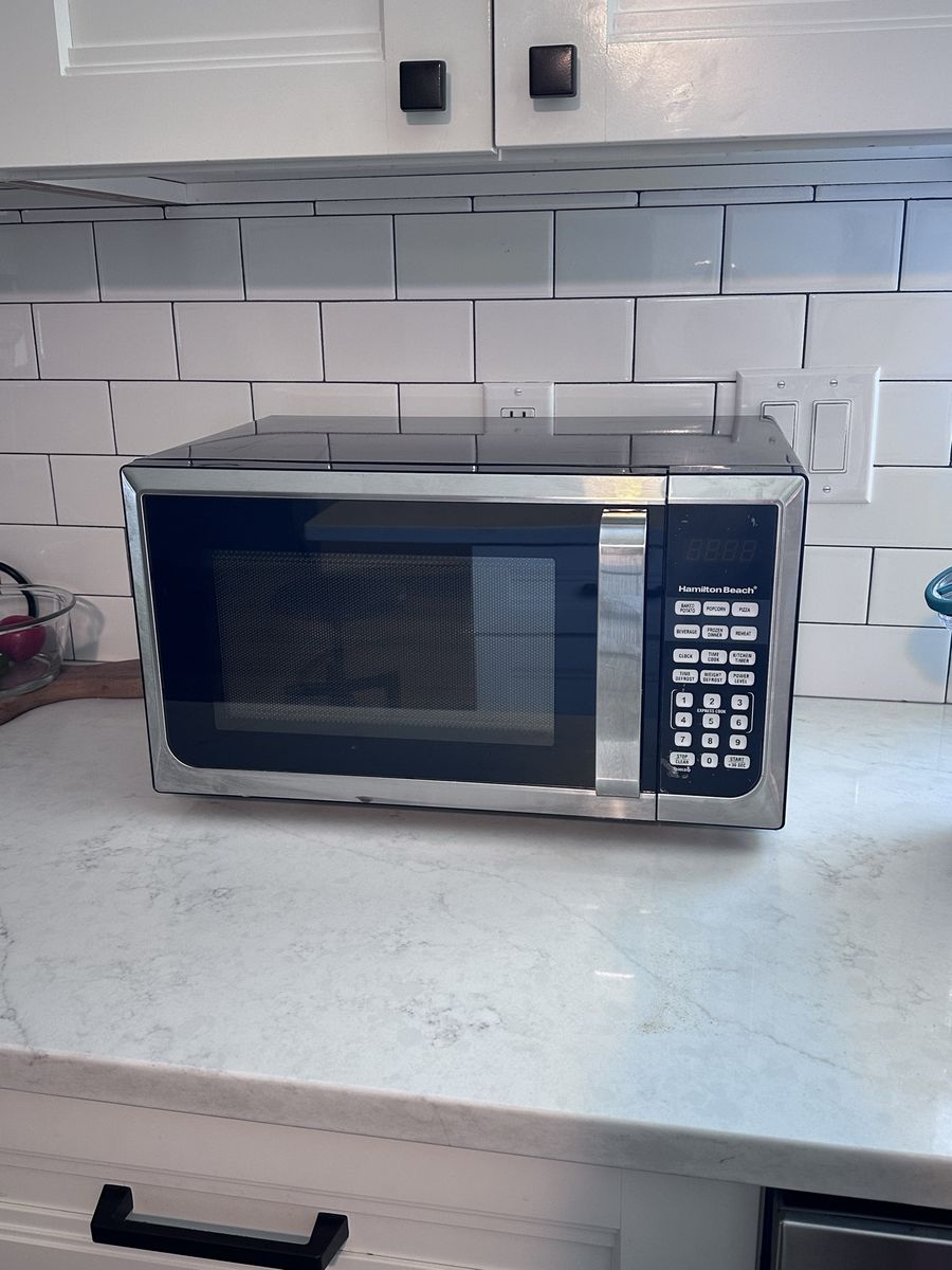 Hamilton Beach Digital Countertop Microwave Oven - Black & Stainless Steel, Compact