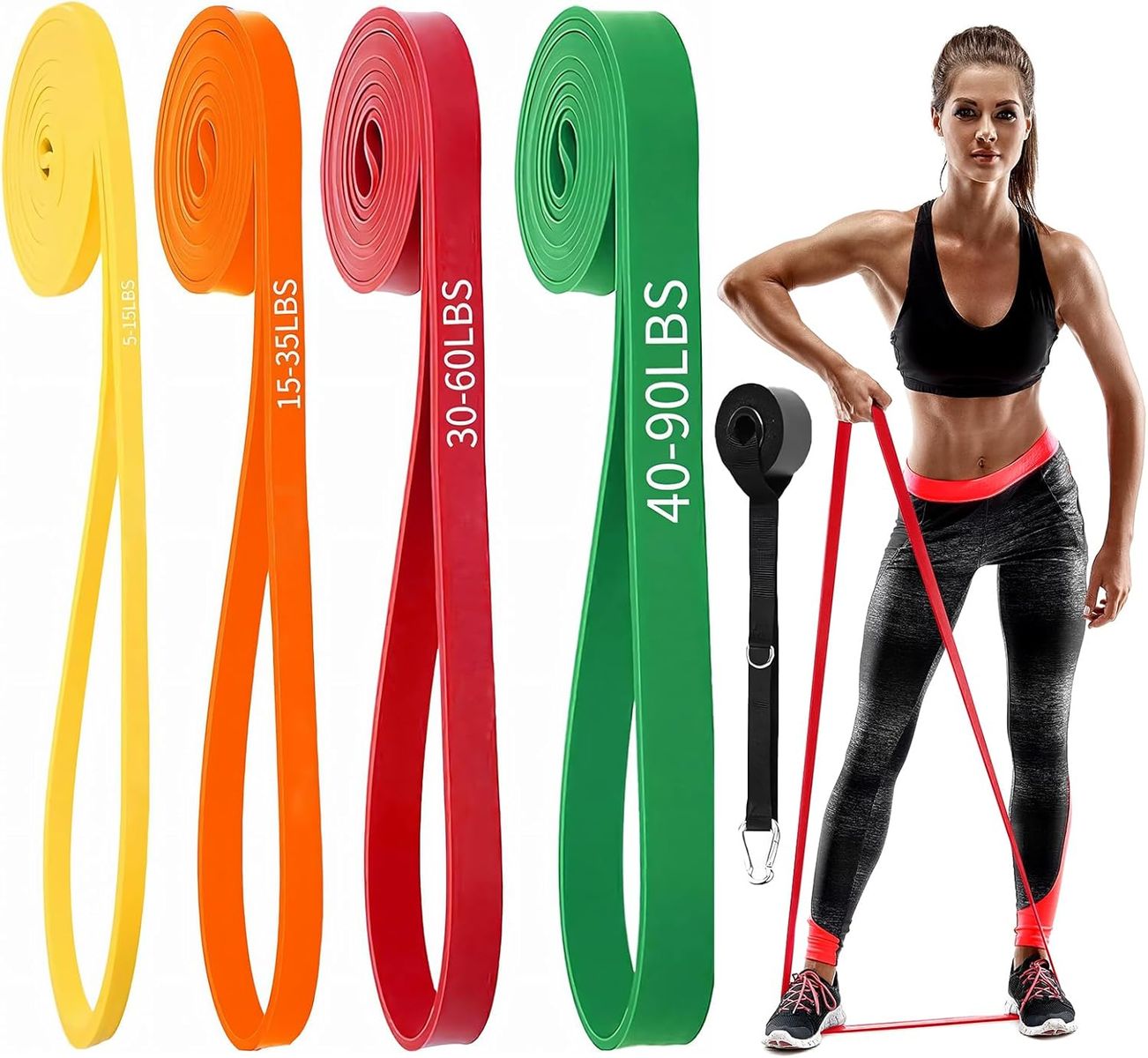 Resistance Bands for Working Out, Pull Up Assist Bands Set, Workout Exercise Bands,Training, Plasticity, Physical Therapy