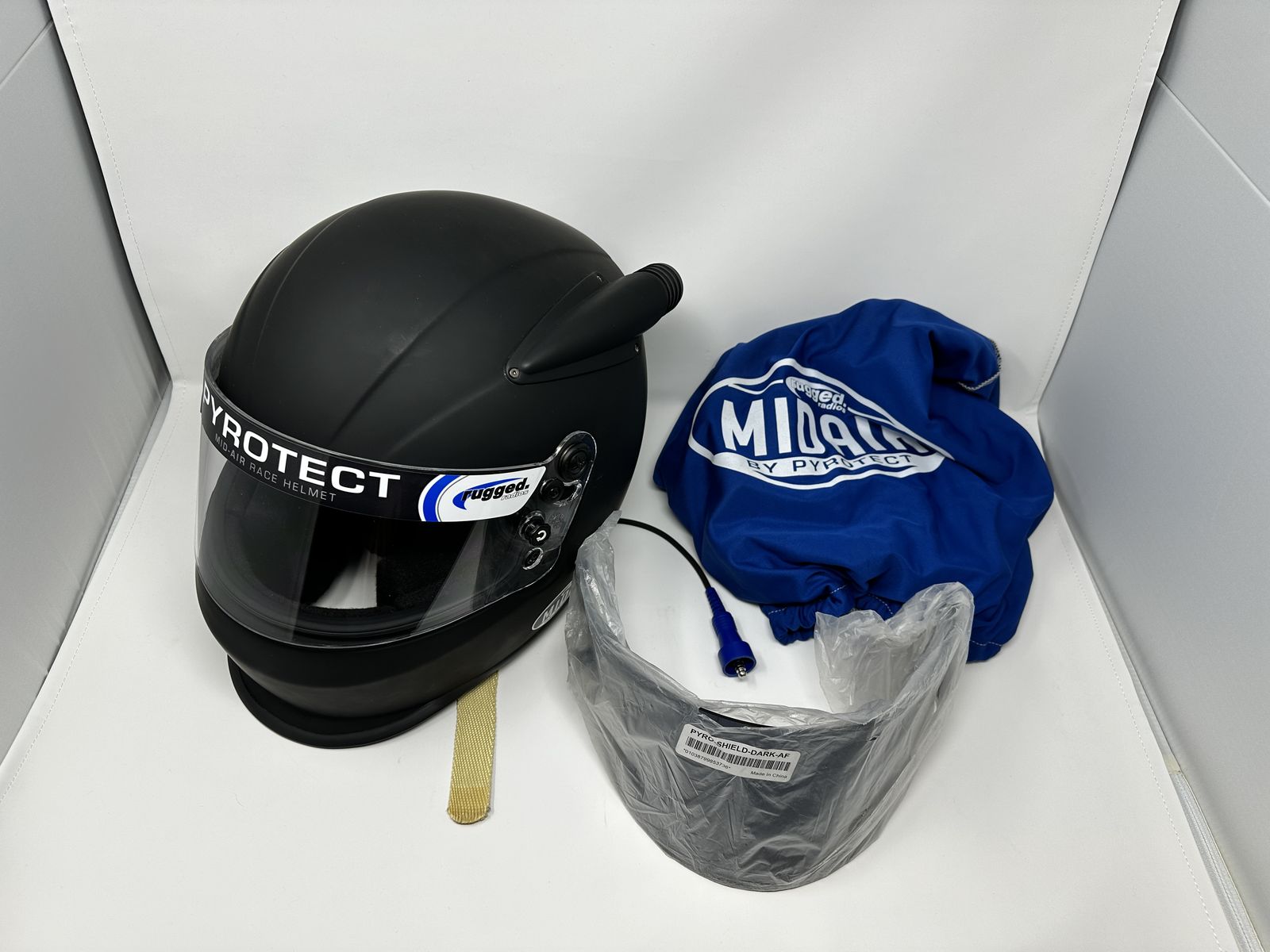 2 Large Adult Pirotect Mid-Air Pumper Helmets with Rugged Radios Wiring
