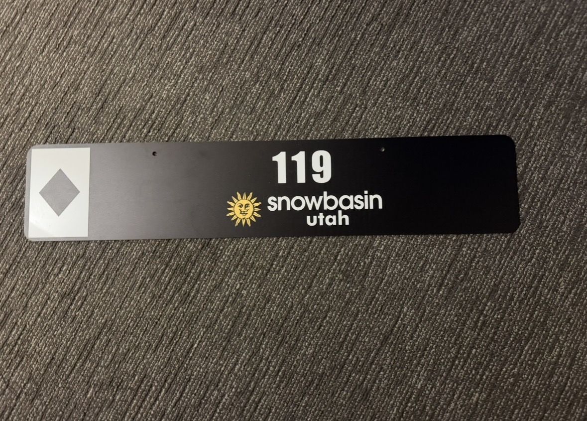 SnowBasin Ski Run Metal Sign