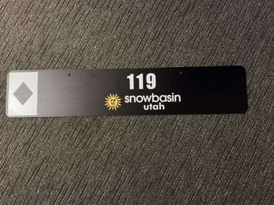 SnowBasin Ski Run Metal Sign
