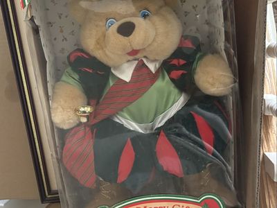 1993 Jingle Merry Teddies The Merry Gifts of Christmas Stuffed Bear in Original Box