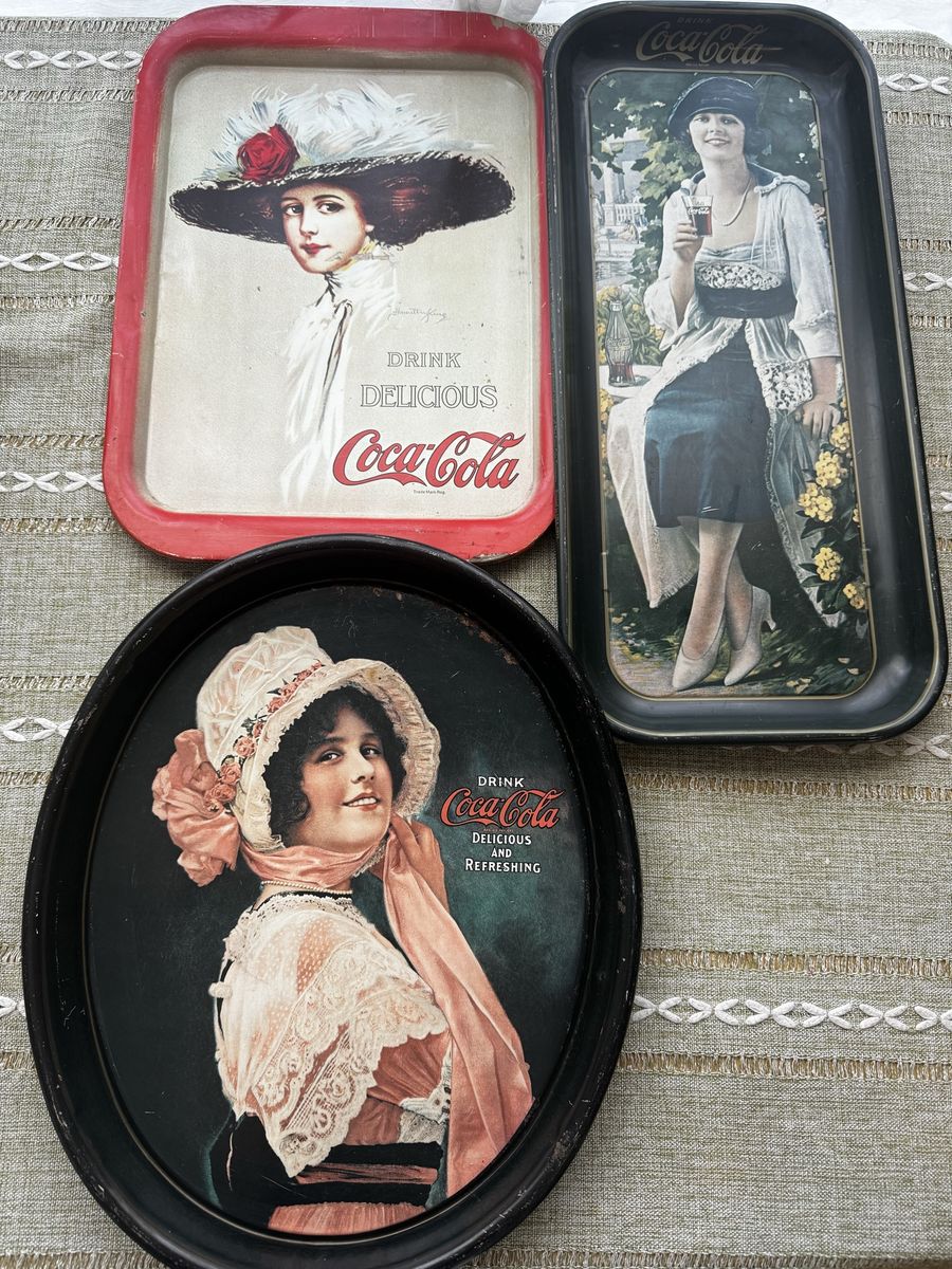 Vintage Coca Cola trays