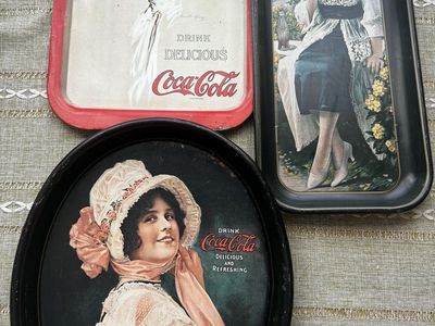 Vintage Coca Cola trays