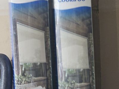 Coolaroo Outdoor Roller Shade - 96in x 72in (8ft x 6ft) 80% UV Block Blinds