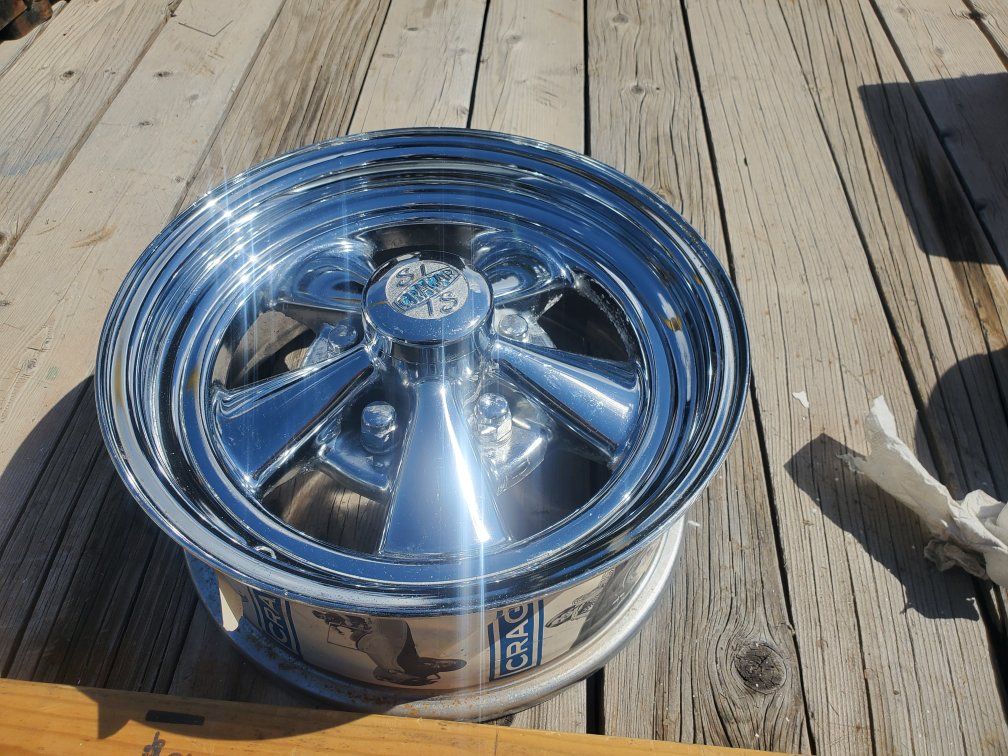 NOS Vintage Cragar S/S 14x6 display wheel Chevy Ford Dodge