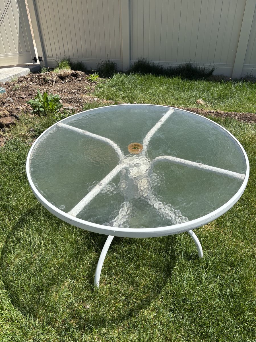 Outdoor Glass Table