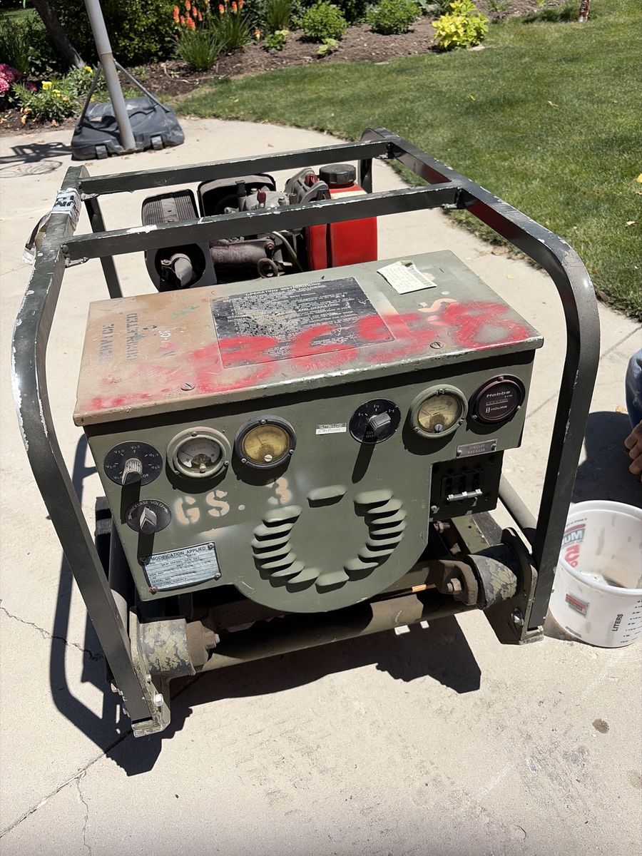 3000 watt diesel generator purchased at Hill Air Force Base. Been in storage.