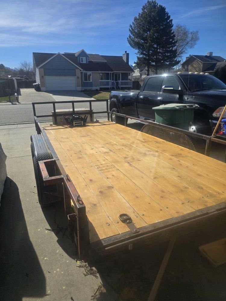 Utility Trailer - Flatbed with Wood Deck - Good Condition, Ready to Haul