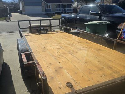 Utility Trailer - Flatbed with Wood Deck - Good Condition, Ready to Haul