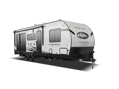 2025 Forest River RV Cherokee Wolf Pack 25-14 Toy Hauler Travel Trailer Front Bedroom|Two Entry/Exit Doors