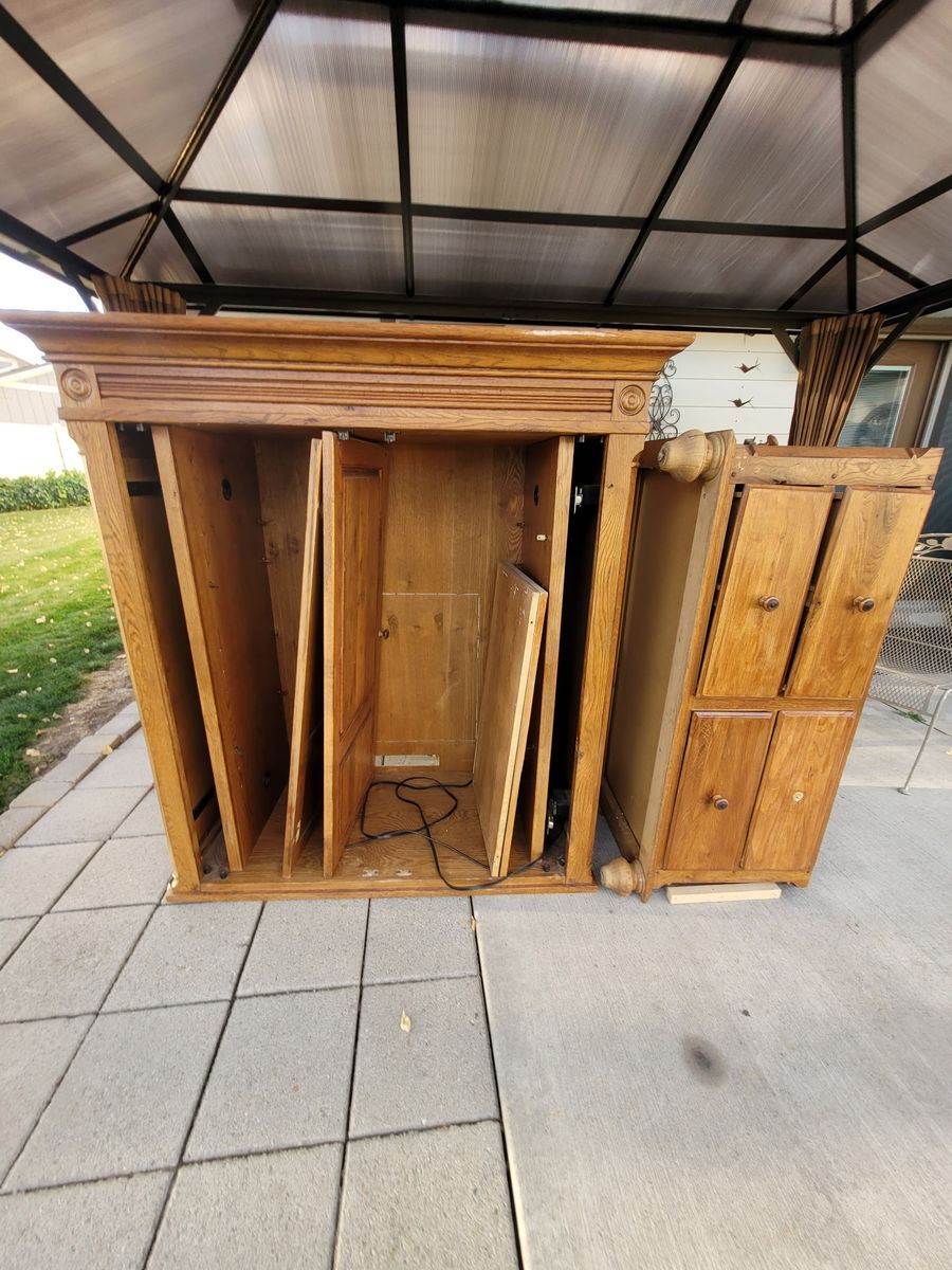 Solid oak armoire