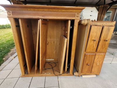 Solid oak armoire