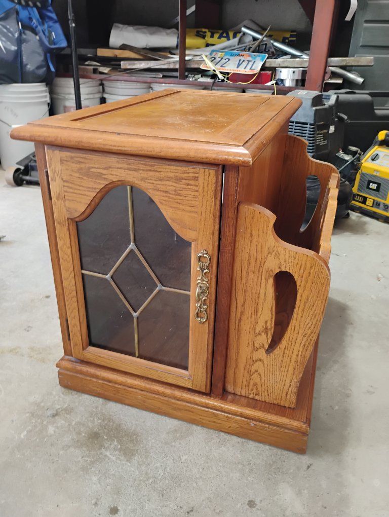 Solid Oak Side Table or End Table.