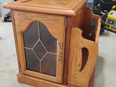 Solid Oak Side Table or End Table.
