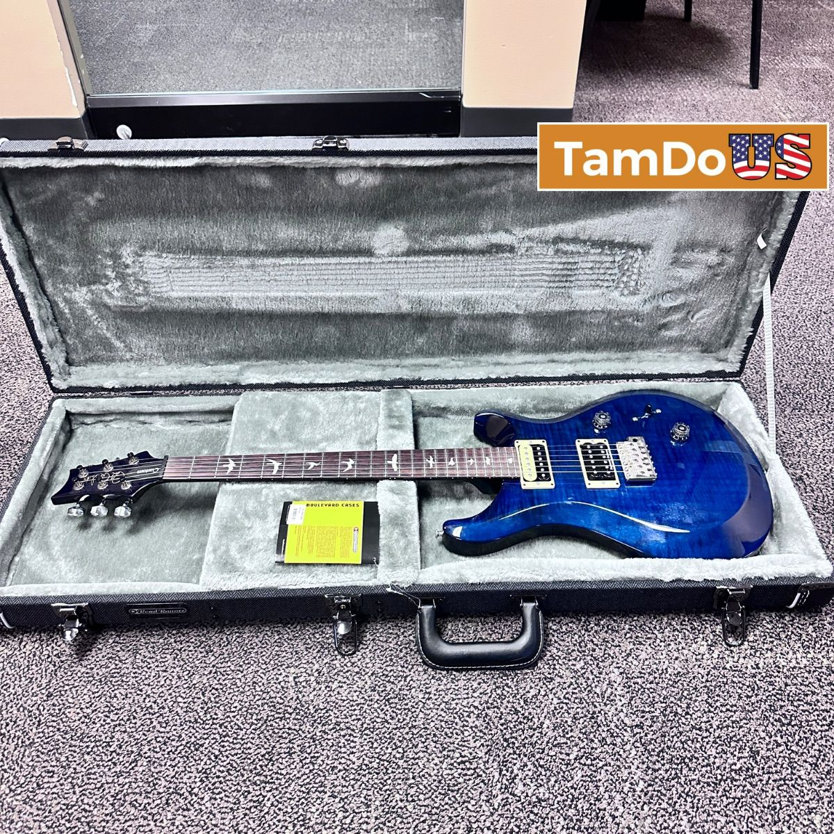 PRS S2 Custom 24 Lake Blue Electric Guitar 6-String w/ Road Runner Hard Case