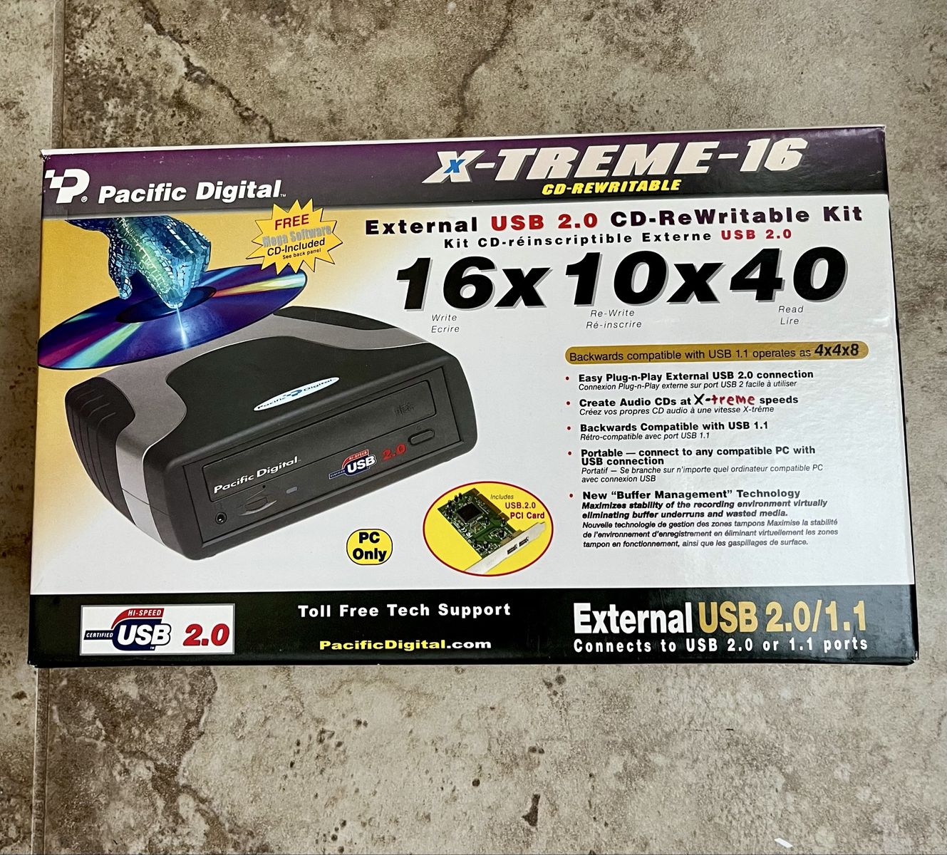 Pacific Digital X-Treme-16 External USB 2.0 CD-ReWritable Kit