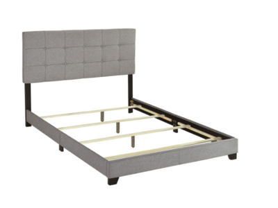 New In Box- Crown Mark Florence Gray Upholstered Queen Panel Bed (Mattress not included)