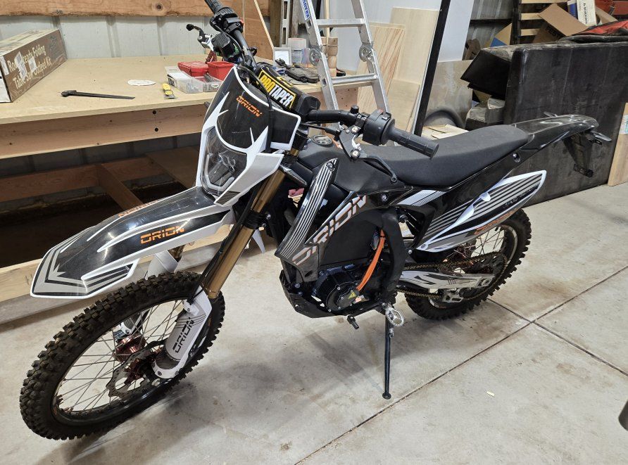 Orion RX50E Electric Dirt Bike Black 17" Rear Wheel 19" Front Wheel Trail Bike