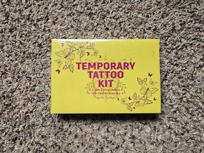 New Temporary Tattoo Kit with 6 Cones of Black & Brown Henna Paste