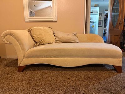 Solid Creme Lounge Chair