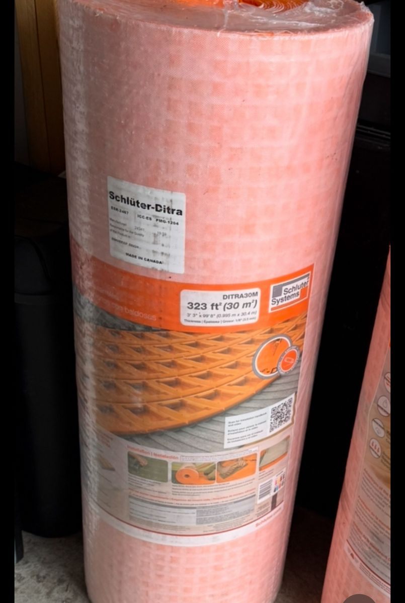 Schluter Tile underlayment Ditra Mat 323sft