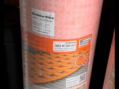 Schluter Tile underlayment Ditra Mat 323sft