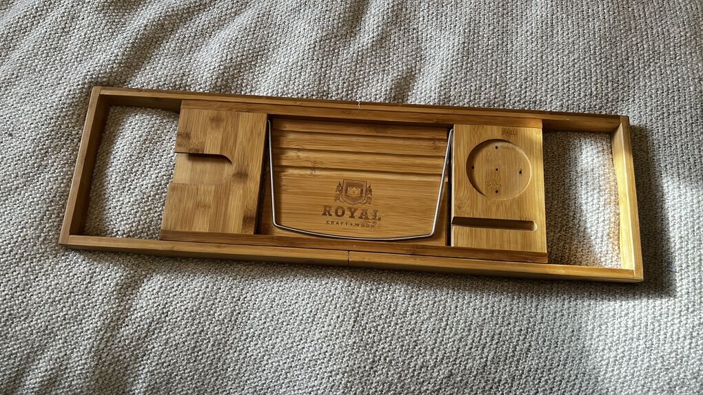 ROYAL bamboo Expandable Tub Tray -