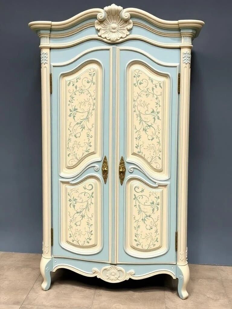 Custom Order Option: Upcycled Armoire Romantic Colors & Art
