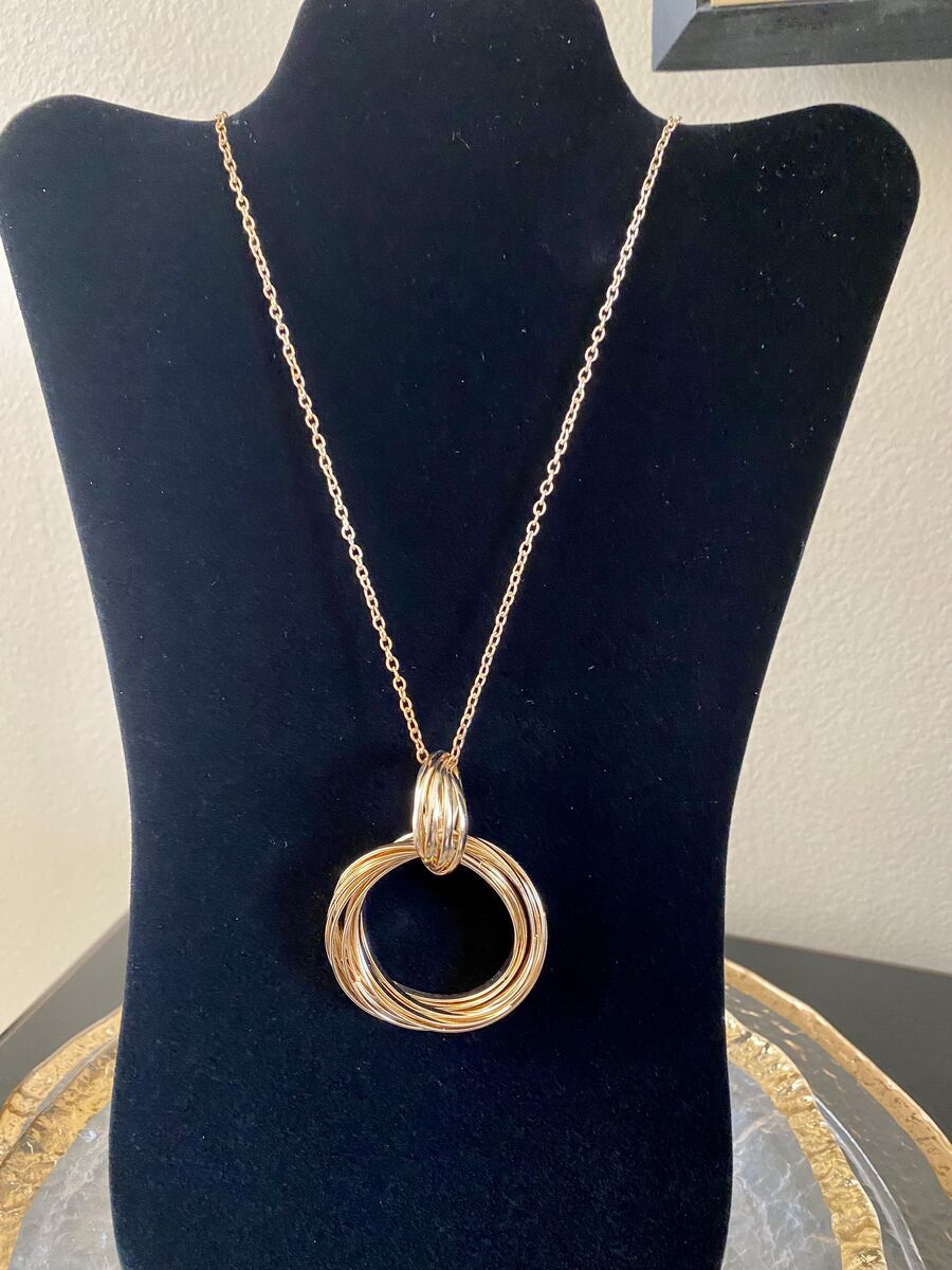 NEW - Beautiful Long Gold Necklace- Simple But Elegant - Pairs Well With Others 4 A Layered Look - C PIX