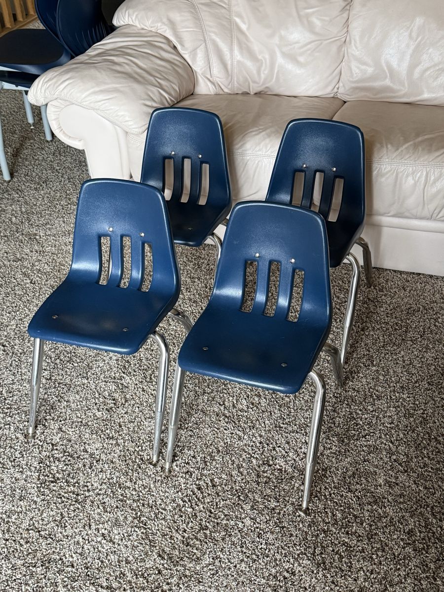 4 Vicor 12” high end children’s chairs.