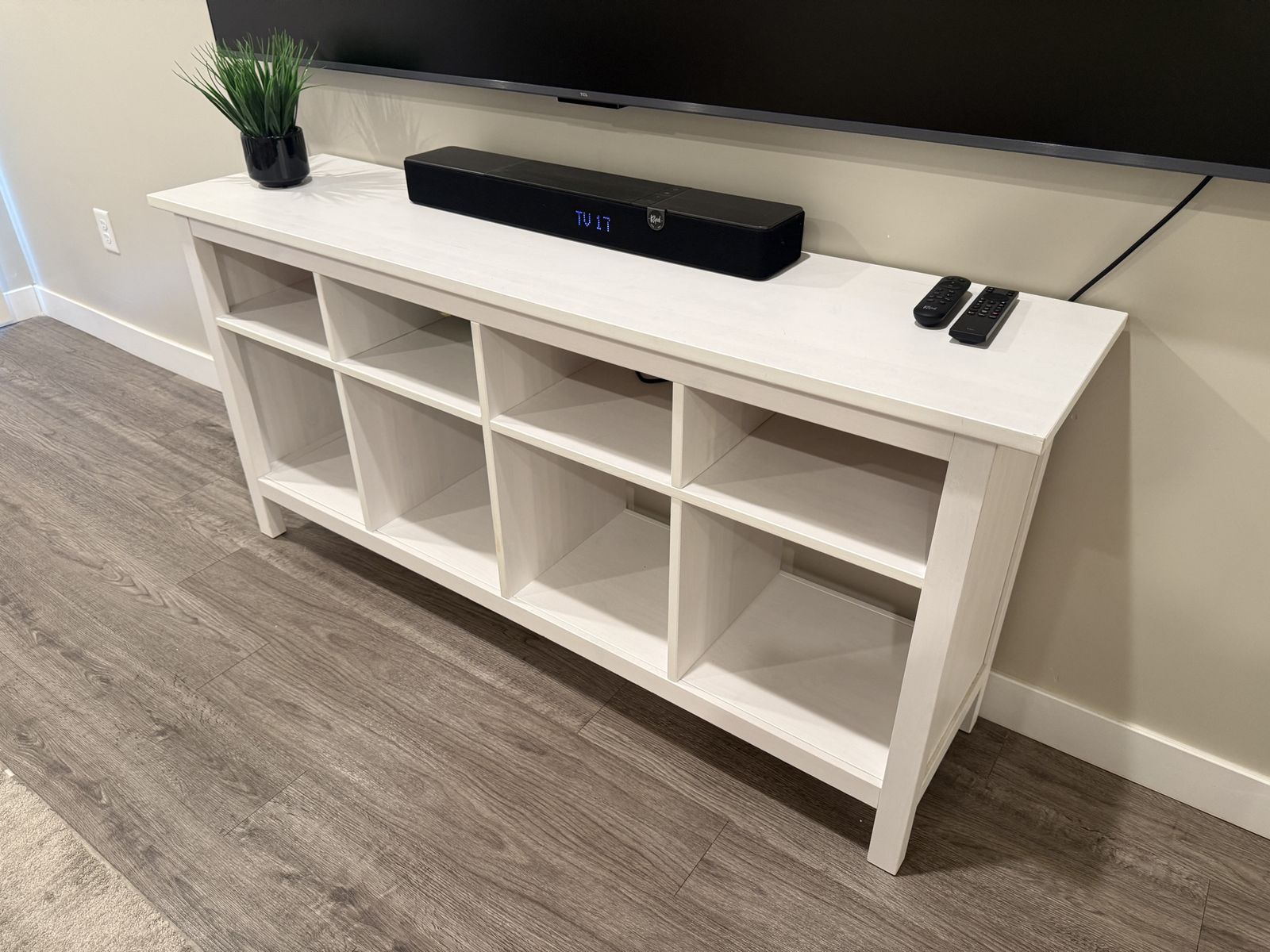 White Cube Storage TV Stand Media Console
