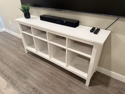 White Cube Storage TV Stand Media Console