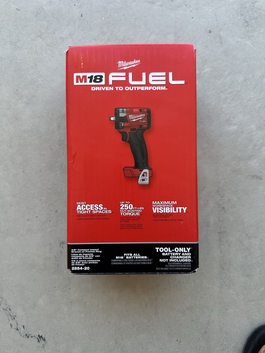 Milwaukee M18 FUEL 2854-20 3/8" Compact Impact Wrench with Friction Ring (Tool-Only)