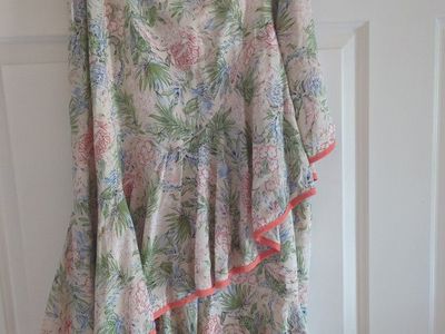 Beulah Style Floral Ruffle Skirt - Size L